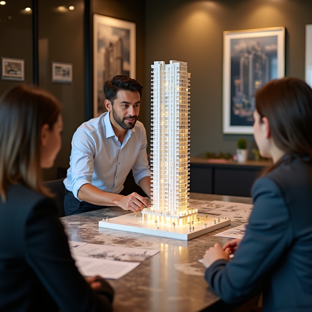Real estate project presentation to potential buyers
