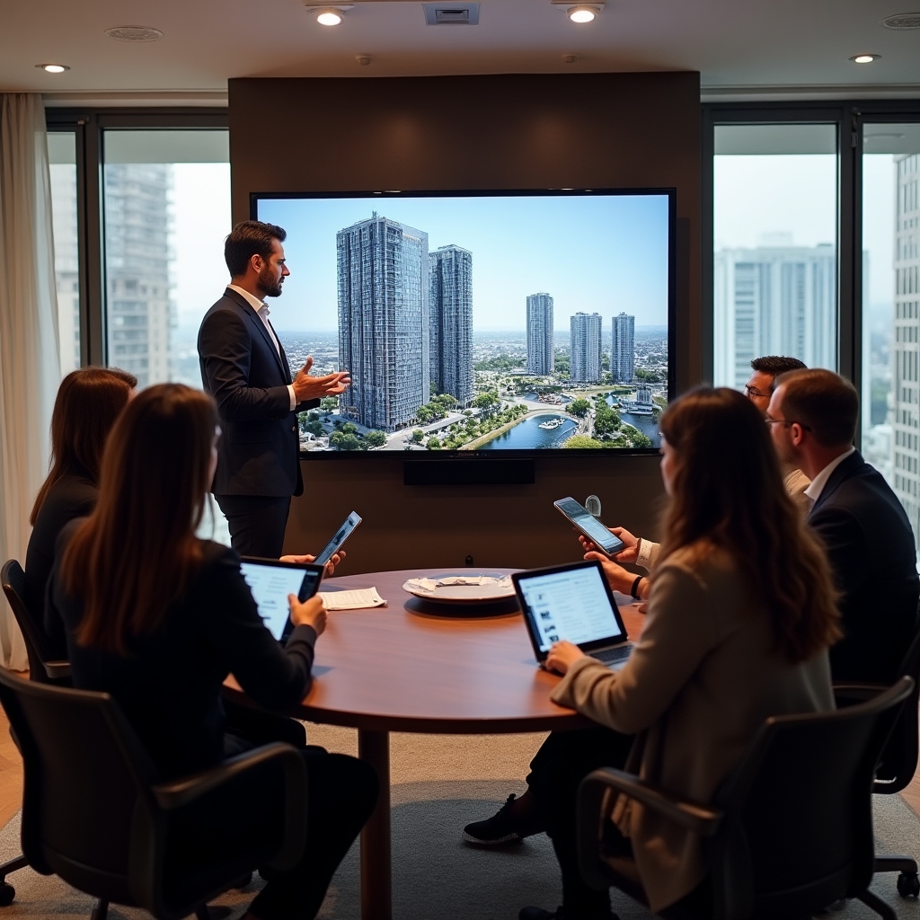 Sales training for a residential tower project