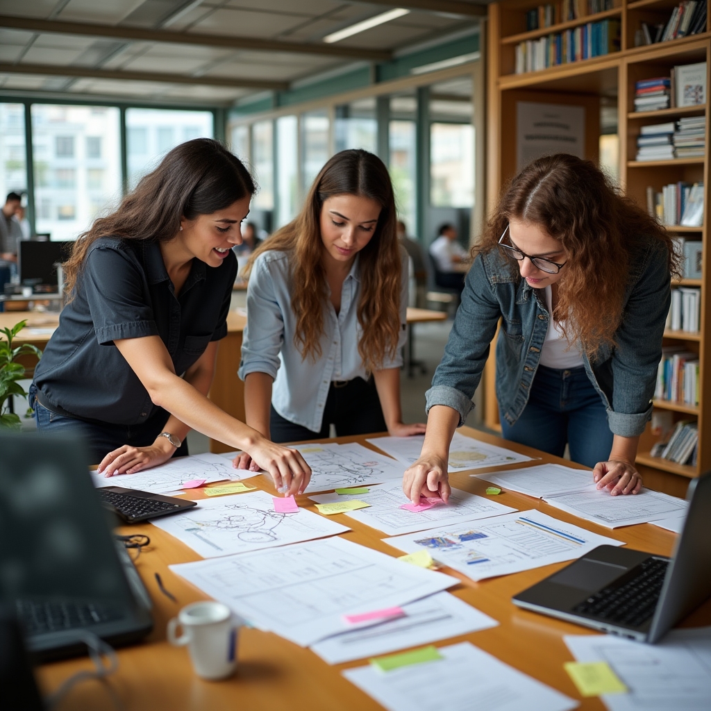 Axtrionex team collaborating on a training program plan