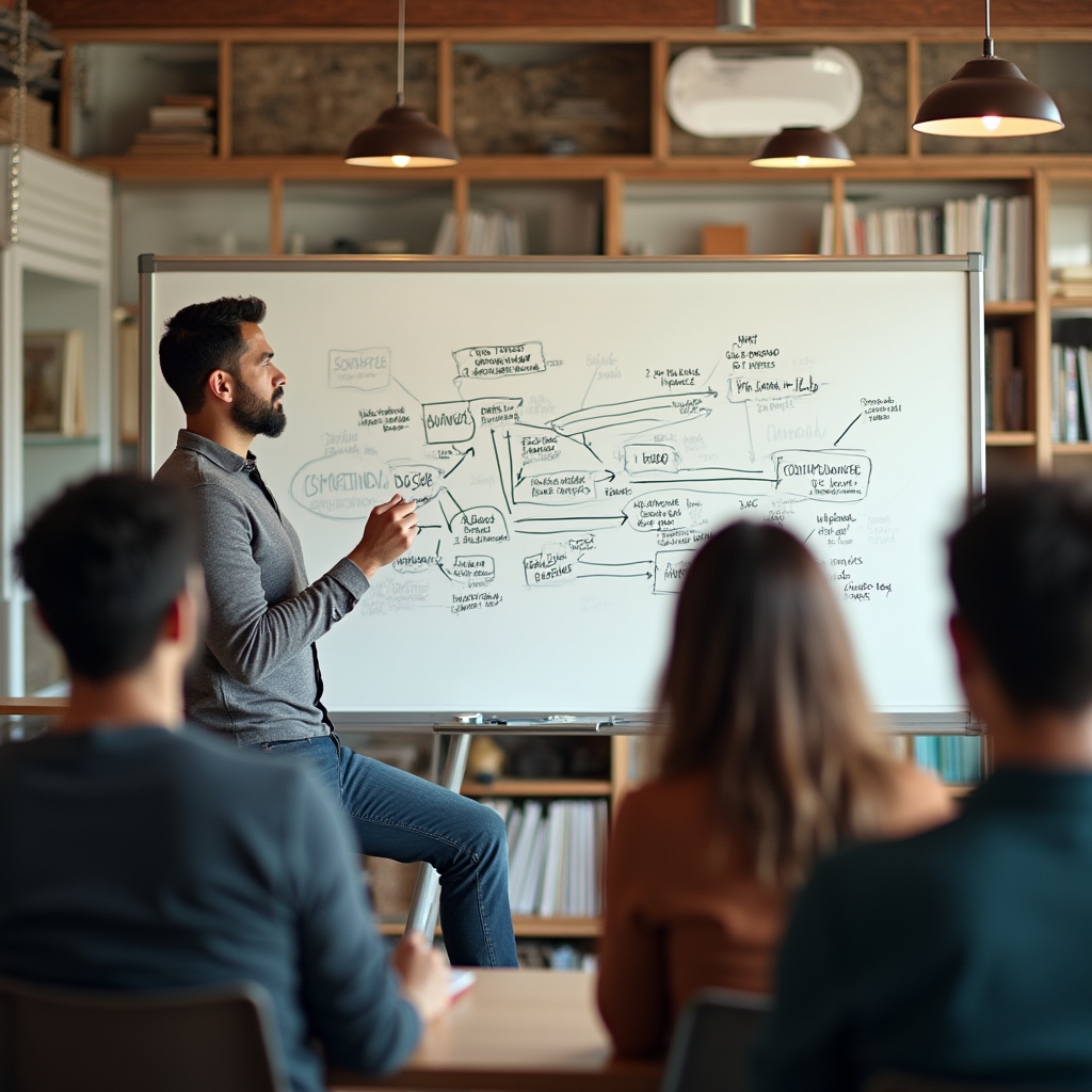 Workshop session on real estate sales methodology